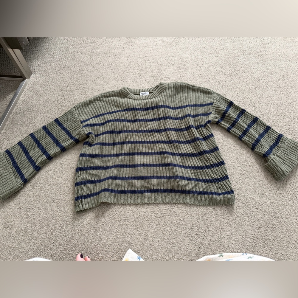 525 America Olive Knit Sweater
